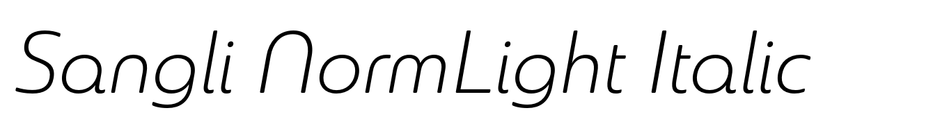 Sangli NormLight Italic